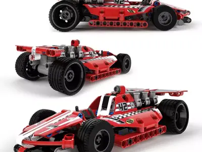 Lego Technic Race Car 3D model