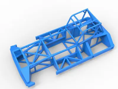 Frame of New Zealand Superstock car Version 3 Scale 1 to 25 3D print model