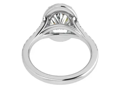 Oval Halo Ring 3702 3D print model