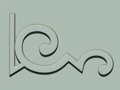 Grill Ornament IMM and VDM Brush for Zbrush Low-poly 3D model