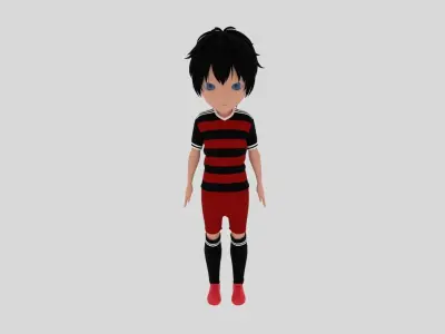 Soccer - Football  Player Low-poly 3D model get