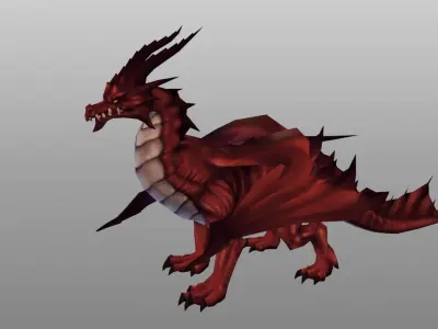 Dragon Pack Low-poly 3D model