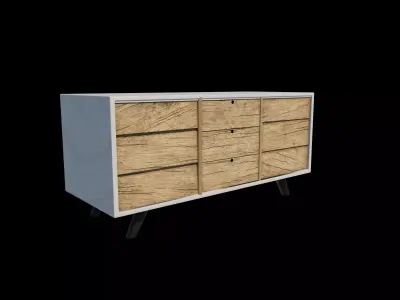 TV bench 02 3D model