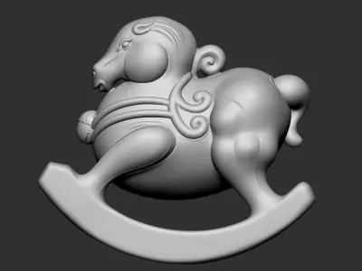 rocking horse 3D print model
