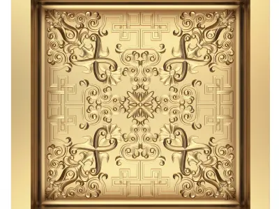 Collection of Ceiling Tiles Low-poly 3D model