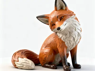 FOX sculpture 3D print model