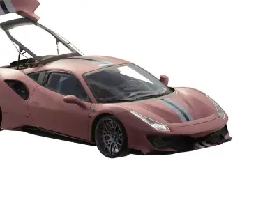 FERRARI 488 with interior 3D model