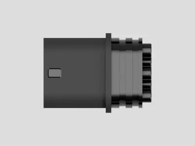 Type-2 charging connector IEC6296-2 3D print model