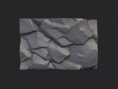 Stone Wall Modular Kit Asset 3D model