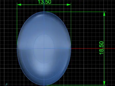 Oval man ring 3D print model