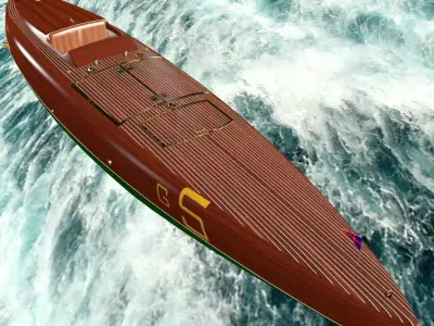 Baby Bootlegger G5 Hull Only 3D model