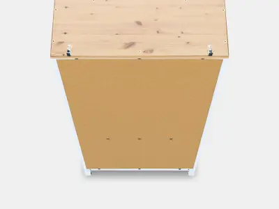 HEMNES Glassdoor cabinet with 3 drawers 1 Low-poly 3D model