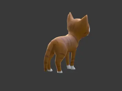 Chibi cat v2 Low-poly 3D model