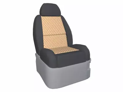 Car Seat Low Poly Low-poly 3D model