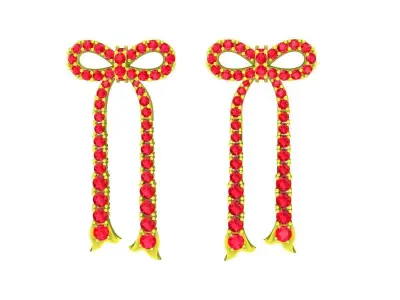 5826 luxury diamond earrings 3D print model