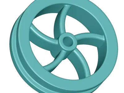 Kids Engineering Flywheel 3D print model