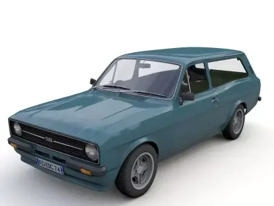 Escort Mk2 Station Wagon 1974 3D model