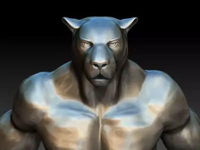 Panther character for 3d printing 3D print model