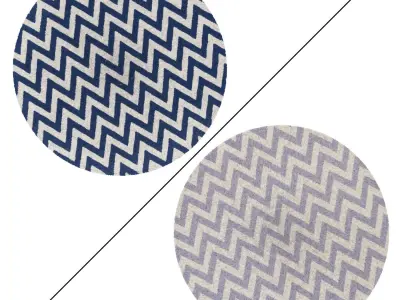 Round Rug Set 88 3D model