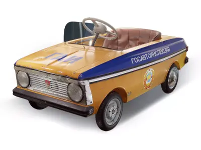 Pedal retro weathered  car automotive az9 Low-poly 3D model