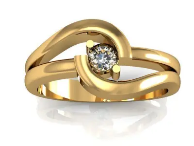 solitair ring 3D print model