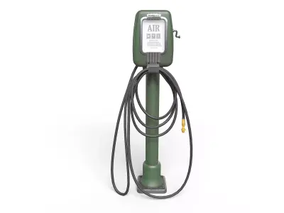 Vintage Air Pump Low-poly 3D model