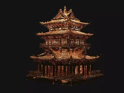 Chinese  ancient house   Low-poly 3D model
