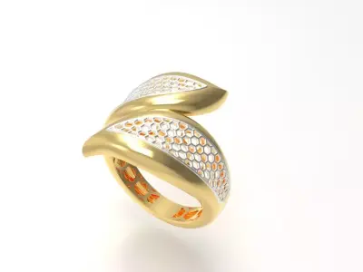 gold engagment ring for 3d printing stl obj 3D print model