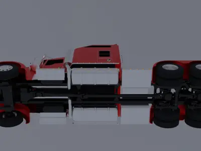Kenworth W900 - Brandless 3D model