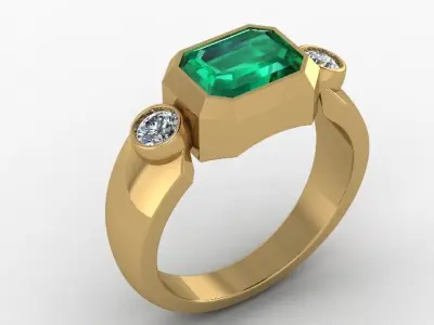 Signet ring 1 3D print model