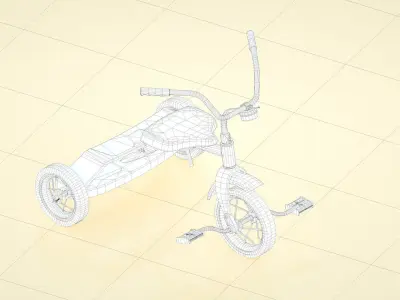 childrens car Low-poly 3D model