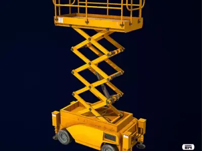 Haulotte Electric Scissor Lift Compact Low-poly 3D model