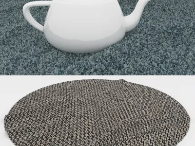 Round Rug Set 254 3D model
