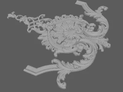 Central decor ornament for furniture 3D model 961