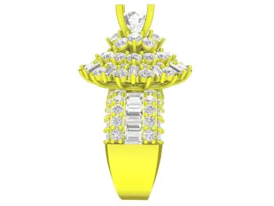 A7231 Luxury Korean Style Diamond Fashion Women Ring 3D Model 3D print model