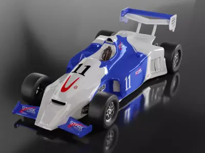 stark f1 car Low-poly 3D model