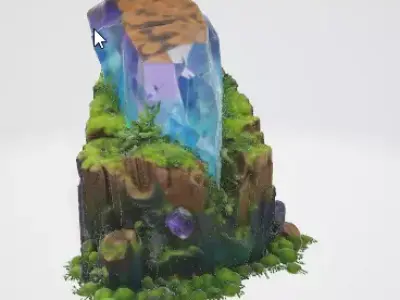 Realistic 3D Decorative Crystal  Elegant Home Decor Asset 3D model