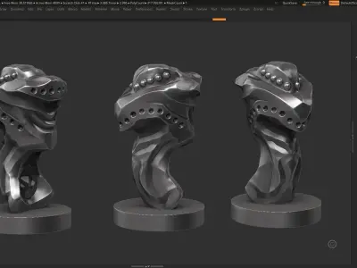 Modern Abstract Decorative sculpture 3d print model 125 3D print model