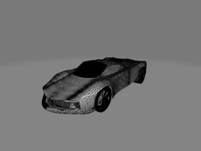 Supercar Low-poly 3D model purchase