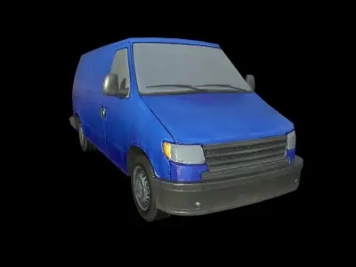 Panel Van - Clean and Dirty 10 Colors - PBR - Textured Low-poly 3D model