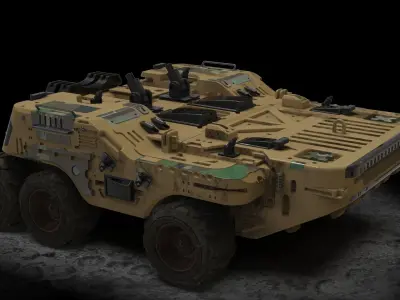 Vehicle platform transporter scifi 3D model