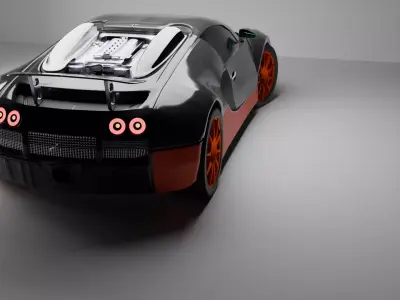 bugatti veyron 1 Low-poly 3D model