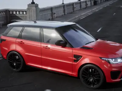 SUV Sport Range Rover Sport SVR 2018 Lowpoly Low-poly 3D model