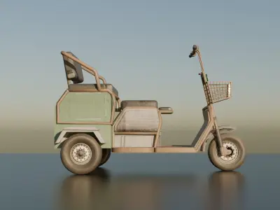 3 Wheels electric bike 3D model