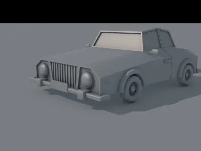 3d model car cartoon Low-poly 3D model