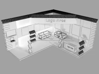 Booth Exhibition Stand a420 3D model