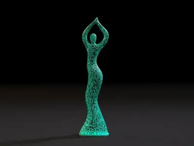 Statuette of a dancing woman 2 3D print model
