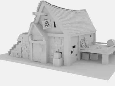 Medieval Build Free low-poly 3D model