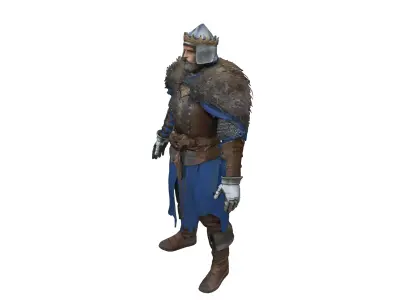 Medieval King Character  Realistic 3D Model 3D model