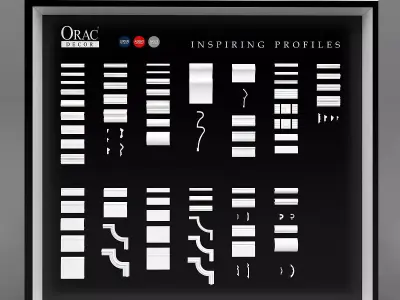 Collection of moldings and baseboards profiles from Orac Decor 3D model